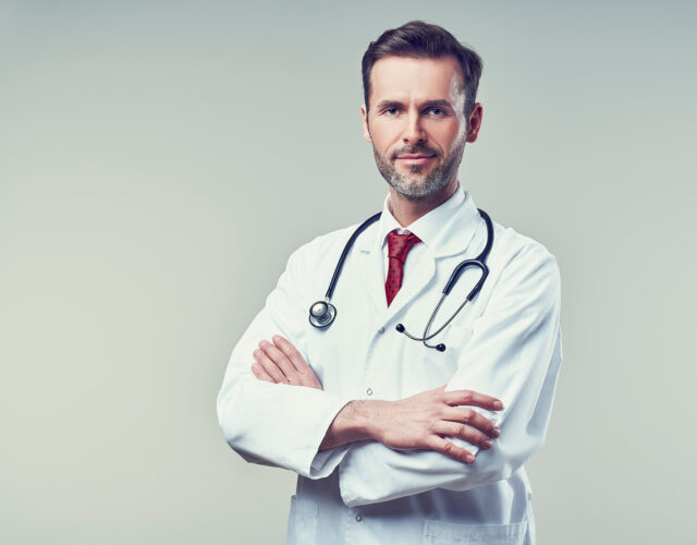 Portrait of handsome doctor st